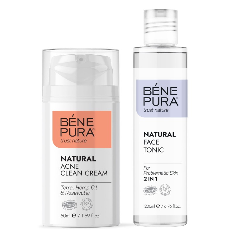 Natural face cream for Acne and Natural face tonic 2 in 1 - GMC