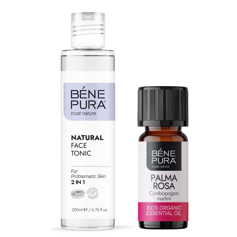 Natural face tonic 2 in 1 and Bio Palmarosa Essential oil - Product Comparison