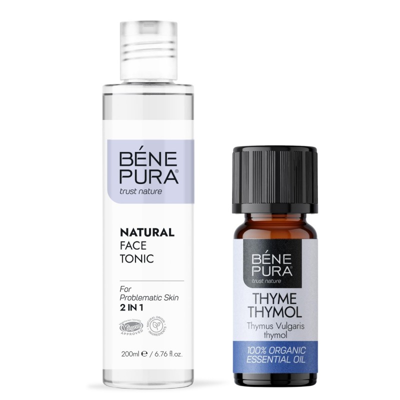 Natural face tonic 2 in 1 and Bio Thyme Thymol Essential oil - GMC