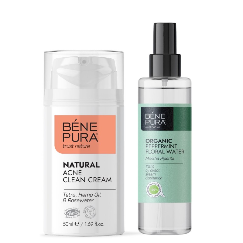 Natural face cream for Acne and Bio Mint Floral water - Product Comparison