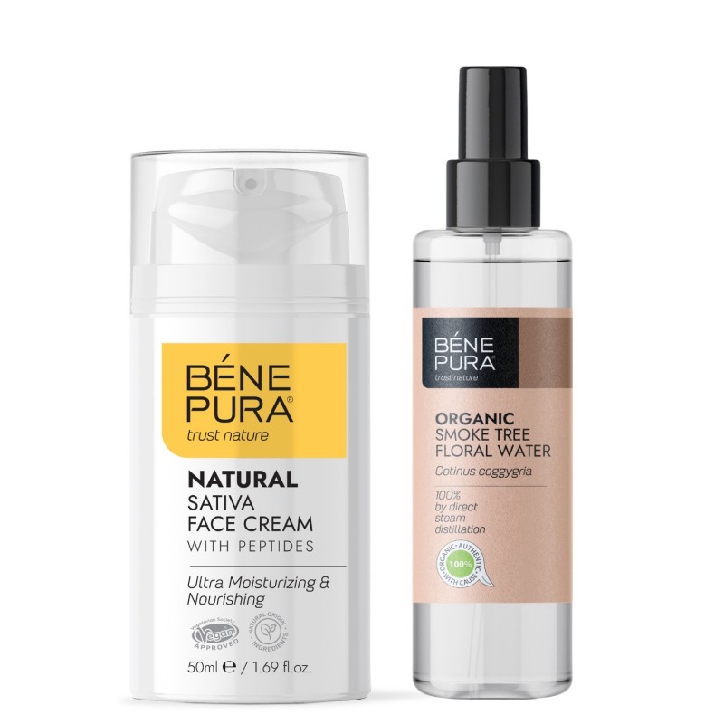 Bio Smoke Tree Floral water and Natural moisturizing face cream with Sativa - Product Comparison