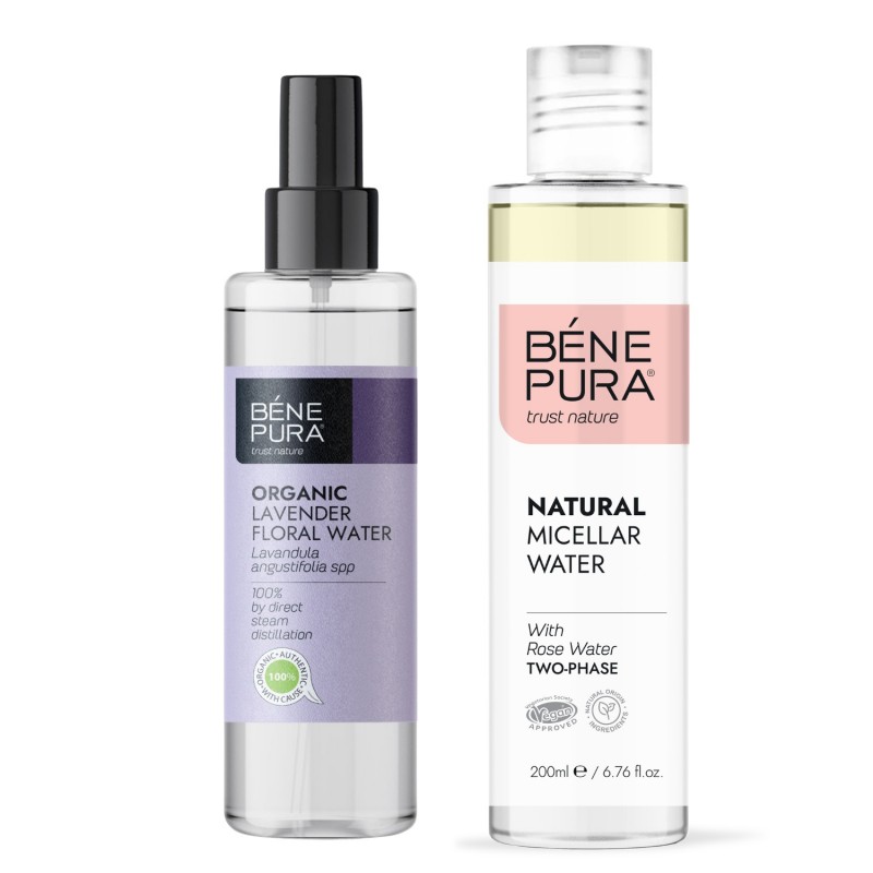 Natural micellar water and Bio Lavender Floral water - Product Comparison
