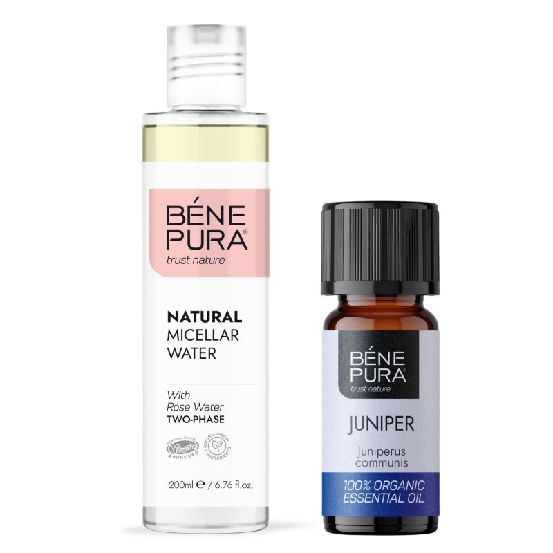 Natural micellar water and Bio Juniper Essential oil - Product Comparison