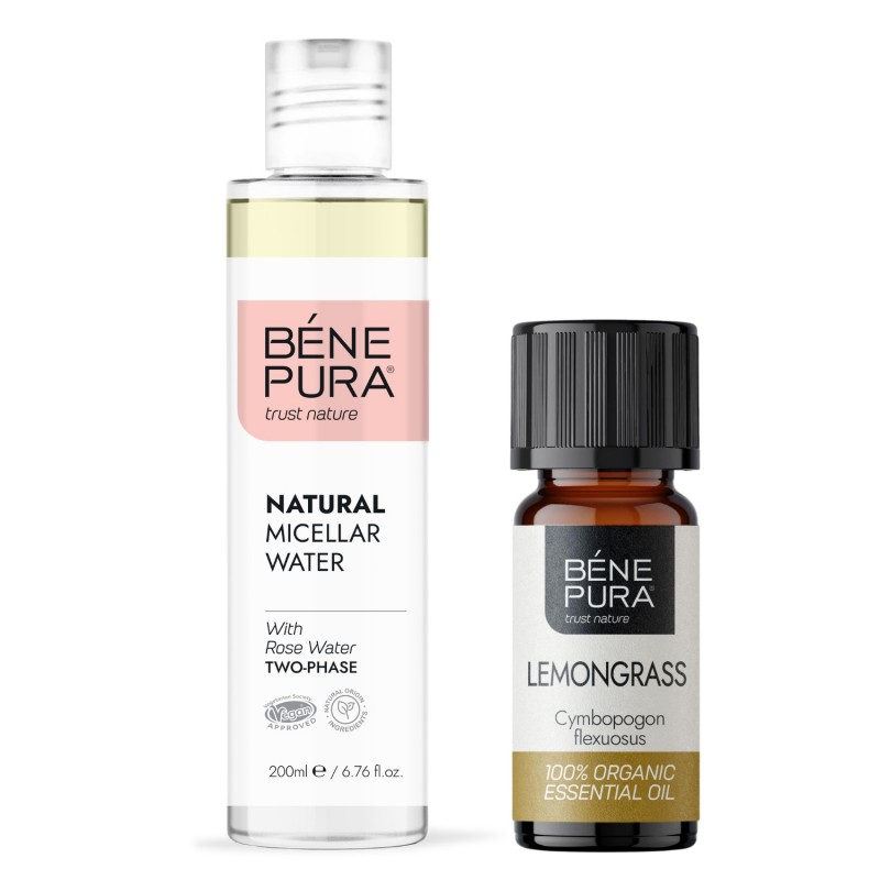 Natural micellar water and Bio Lemongrass Essential oil - GMC