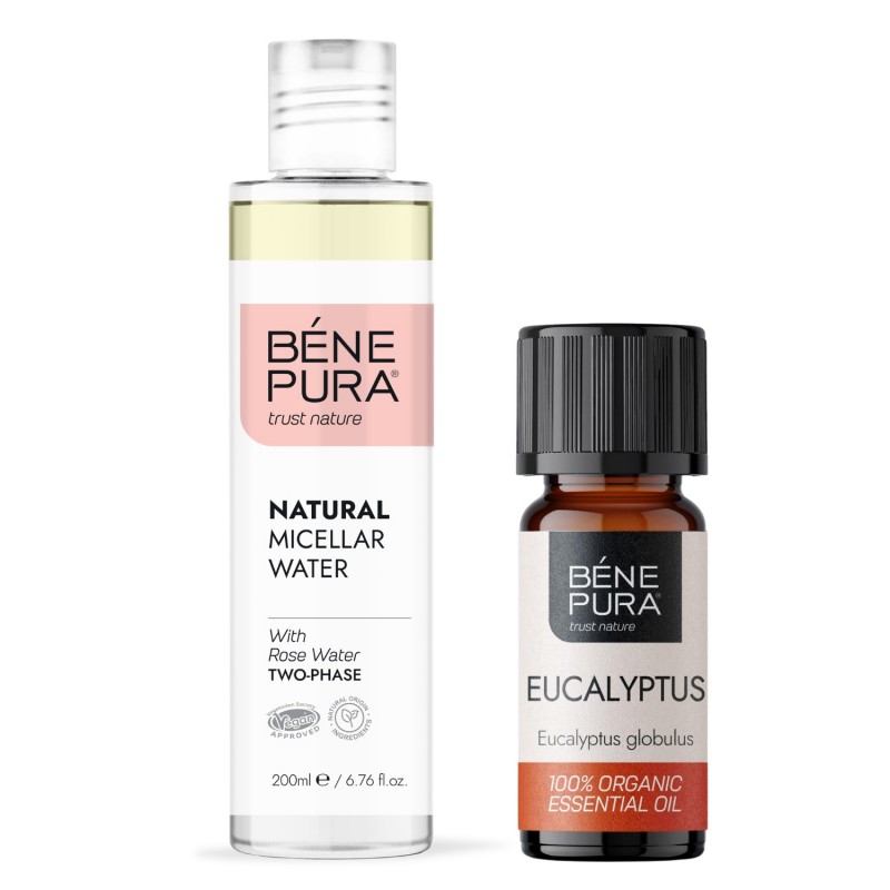Natural micellar water and Bio Eucalyptus Globulus Essential oil - Product Comparison