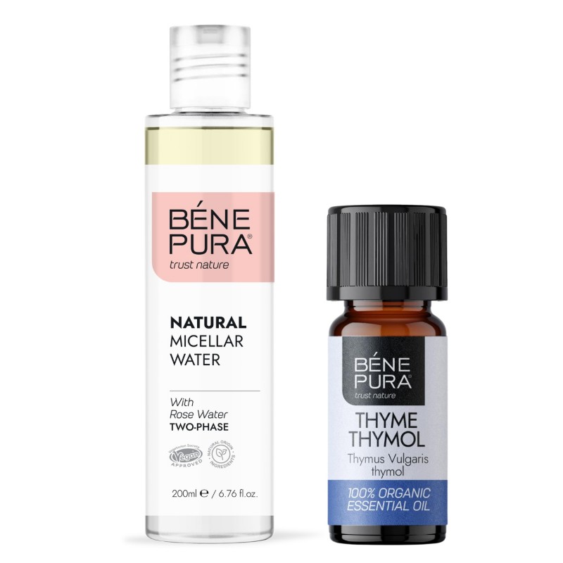 Natural micellar water and Bio Thyme Thymol Essential oil - GMC