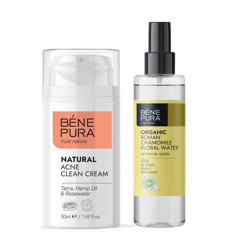 Natural face cream for Acne and Bio Roman Chamomile Floral water - GMC