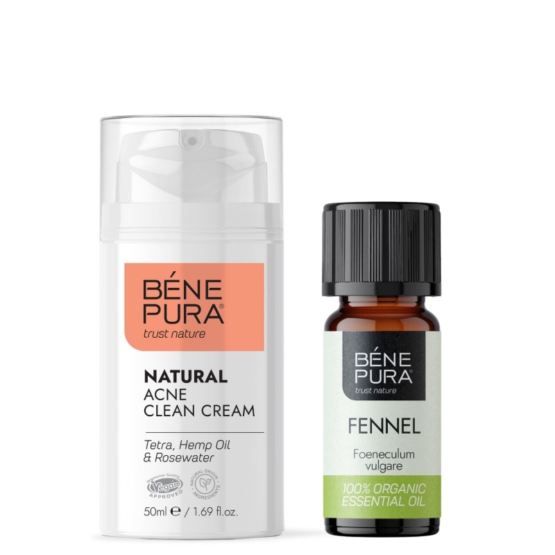 Natural face cream for Acne and Bio Fennel Essential oil - GMC