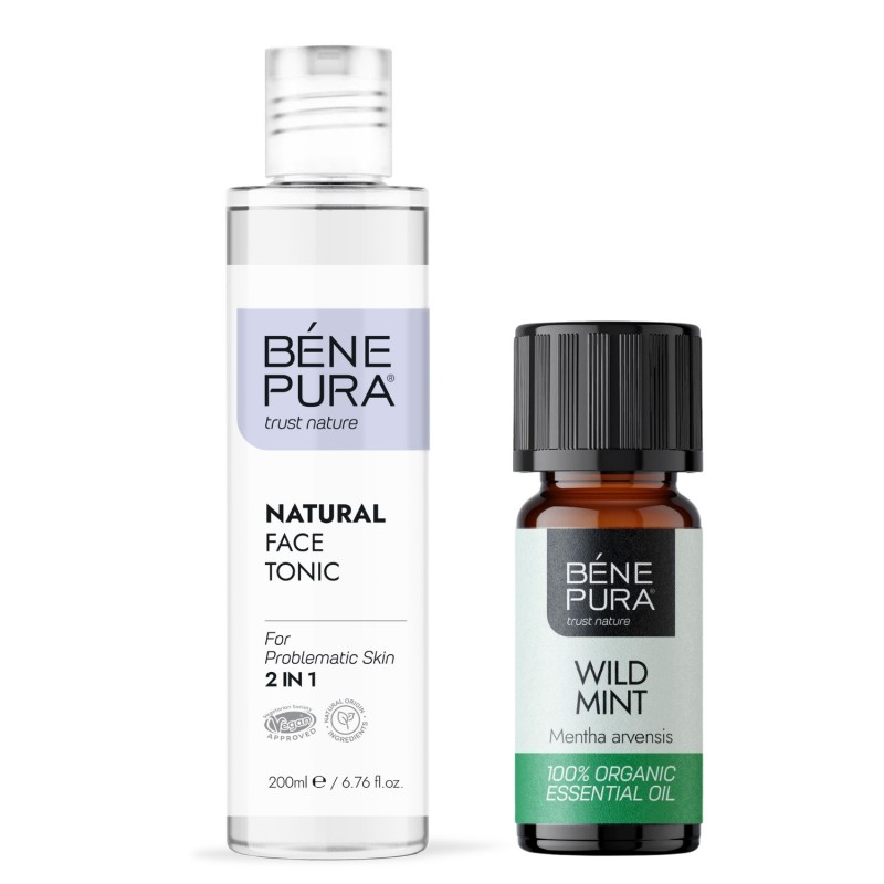 Natural face tonic 2 in 1 and Bio Wild Mint Essential oil - GMC