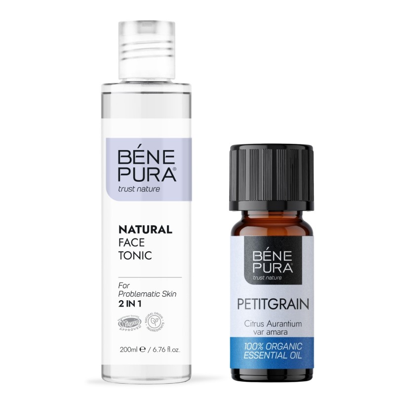 Natural face tonic 2 in 1 and Bio Petitgrain Essential oil - GMC