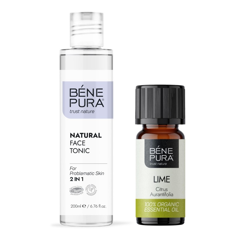 Natural face tonic 2 in 1 and Bio Lime Essential oil - GMC