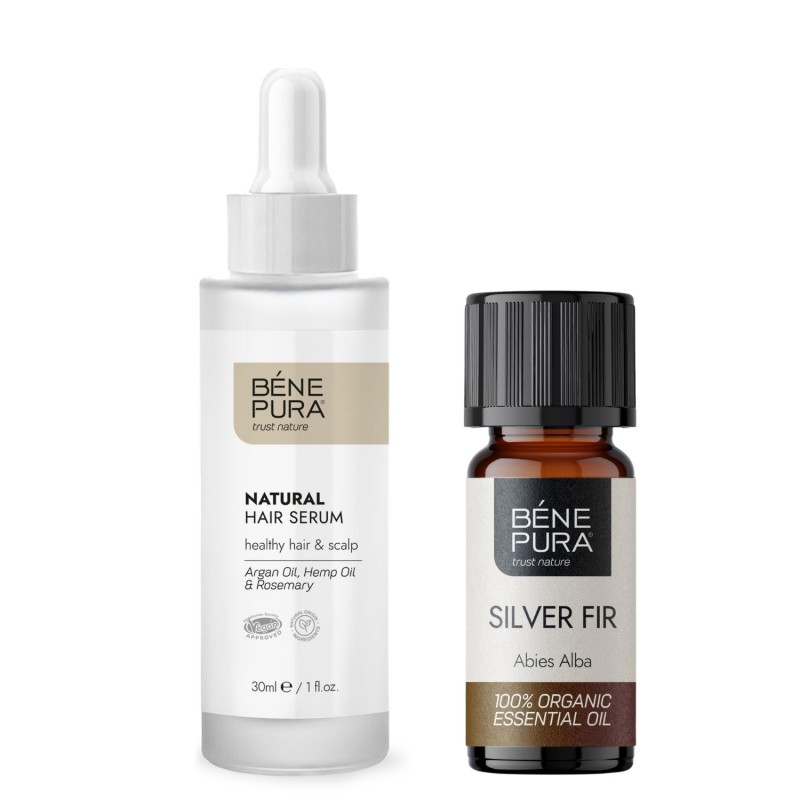 Natural hair serum and Bio White Fir Essential oil - Product Comparison