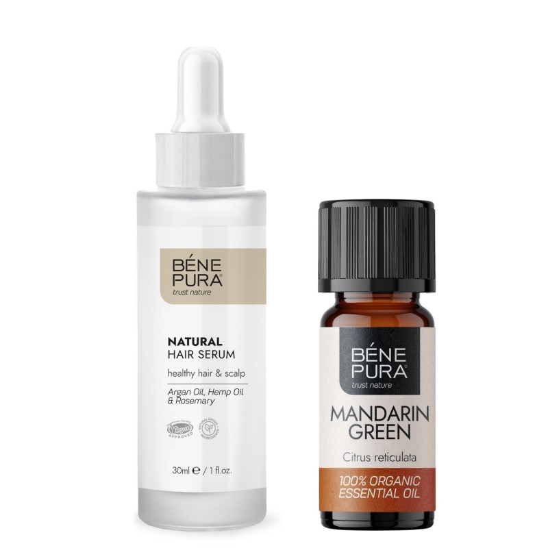Natural hair serum and Bio Mandarin Essential oil - Product Comparison