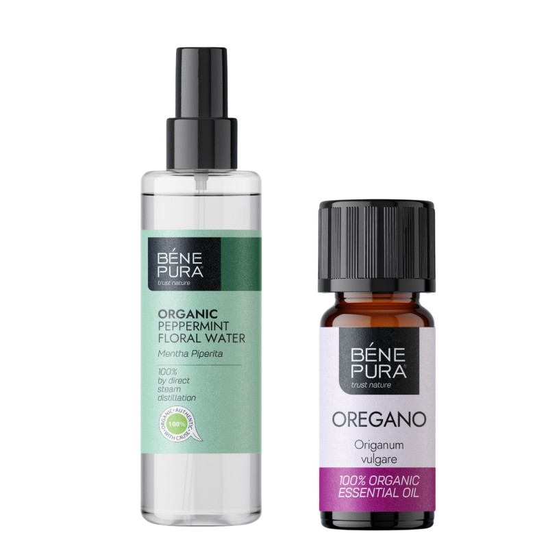 Bio Mint Floral water and Bio Oregano Essential oil - Product Comparison
