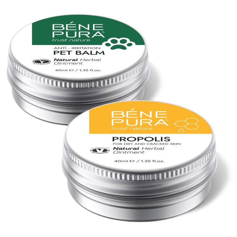 Anti irritation Pet balm with Plantain and Propolis ointment for Dry skin with 30% Propolis - 