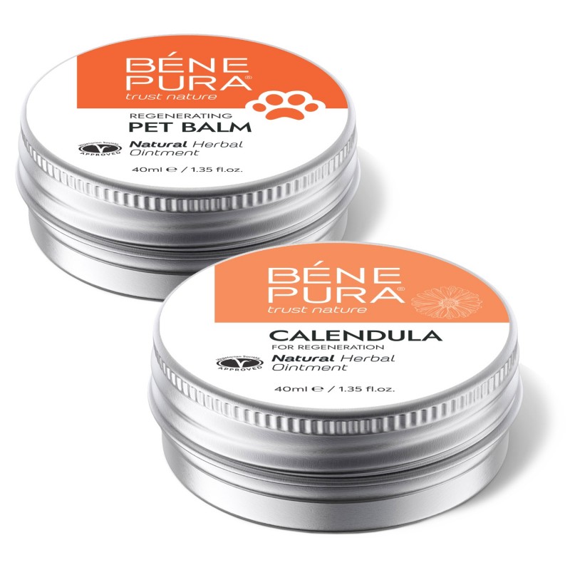 Regenerating Dog Paw balm with Calendula and Ointment for Wounds, Burns and Scars with Calendula - GMC