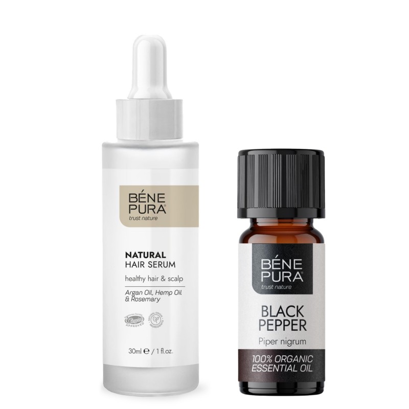 Natural hair serum and Bio Black Pepper Essential oil - GMC