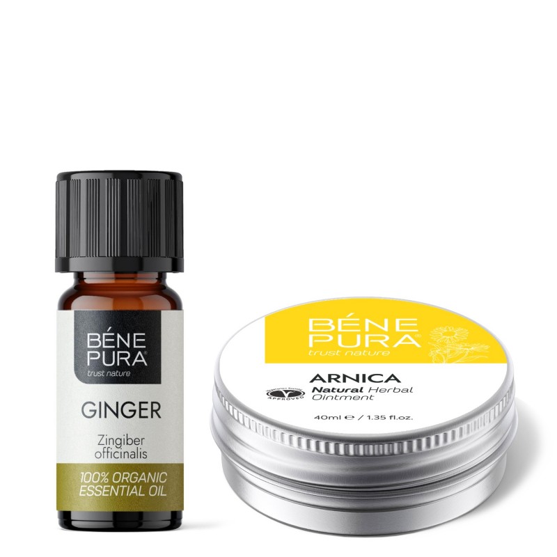 Arnica ointment for Bruises and Swelling and Bio Ginger Essential oil - Product Comparison