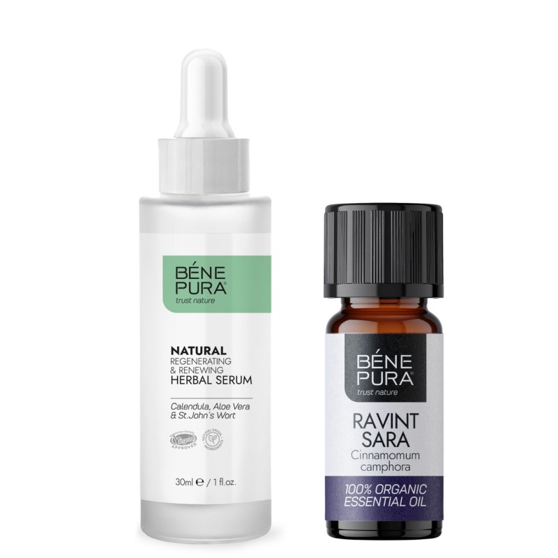 Natural face serum with Aloe vera and Bio Ravintsara Essential oil - GMC
