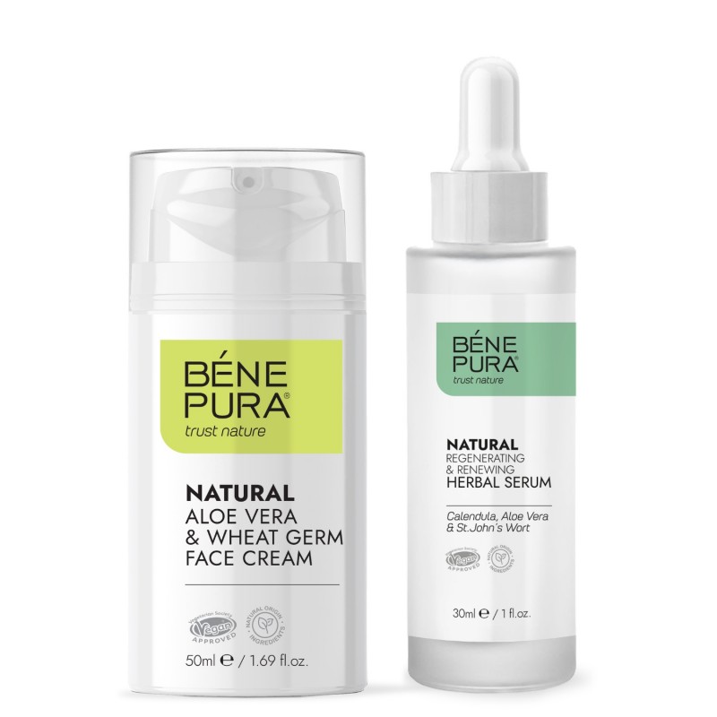 Natural face serum with Aloe vera and Natural Aloe vera face cream - GMC