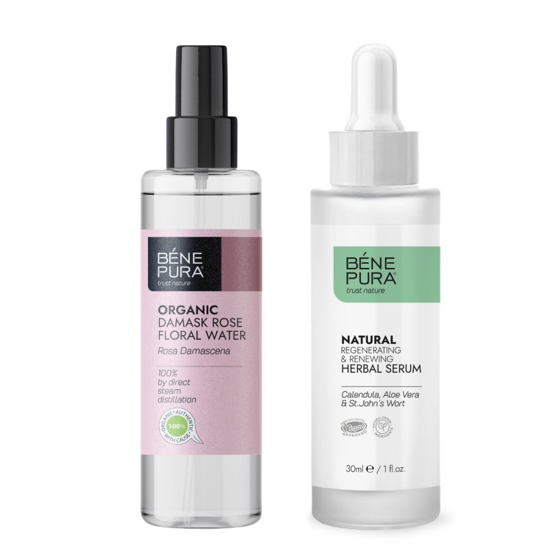 Natural face serum with Aloe vera and Bio Rosa Damascena Floral water - GMC