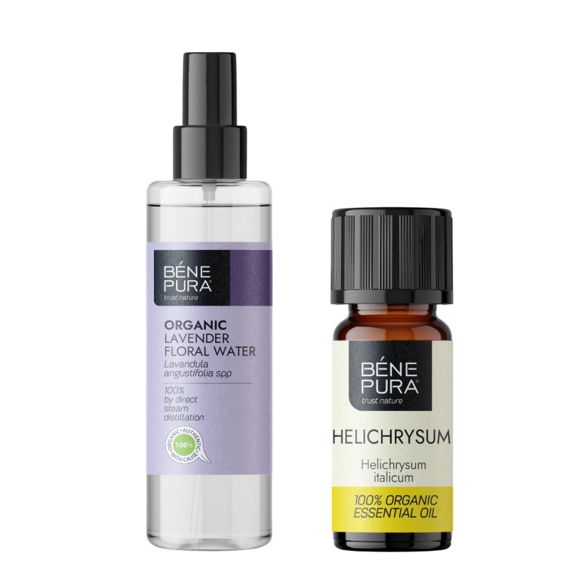 Bio Lavender Floral water and Bio Helichrysum Essential oil - Product Comparison