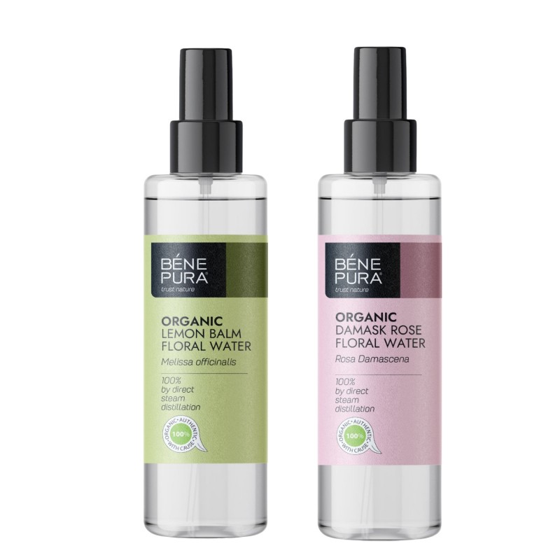 Bio Lemon Balm Floral water and Bio Rosa Damascena Floral water - GMC