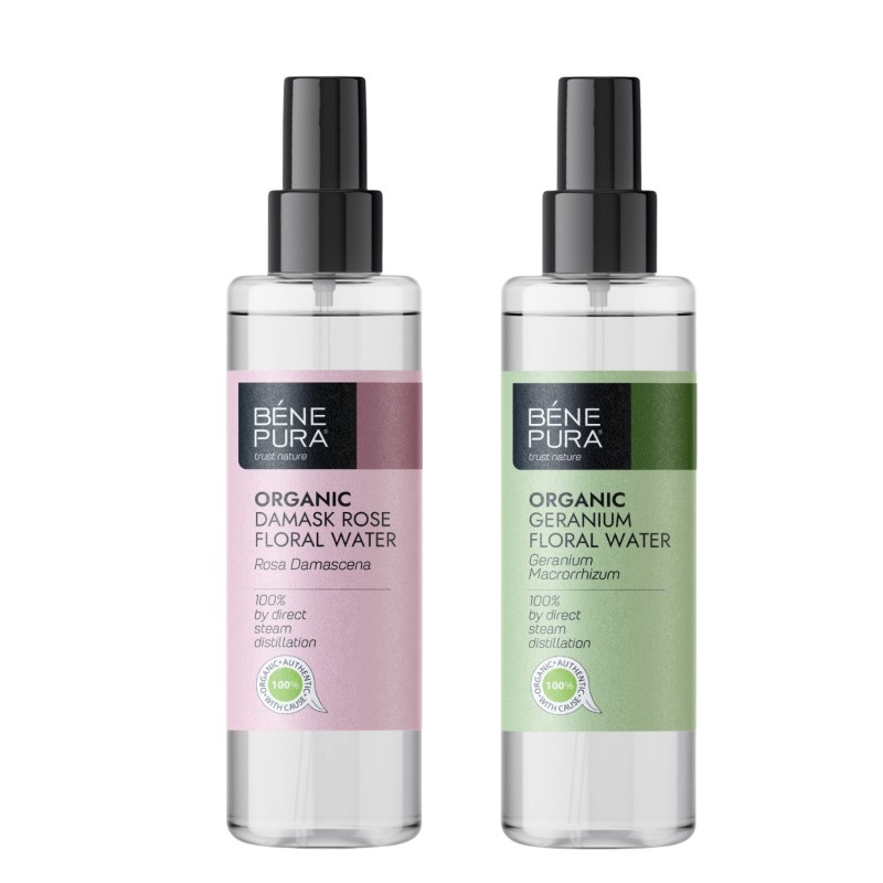 Bio Rosa Damascena Floral water and Bio Geranium Floral water - GMC