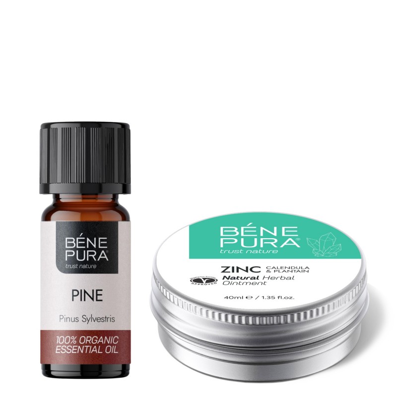 Zinc ointment for Itching and Rashes and Bio White Pine Essential oil - GMC