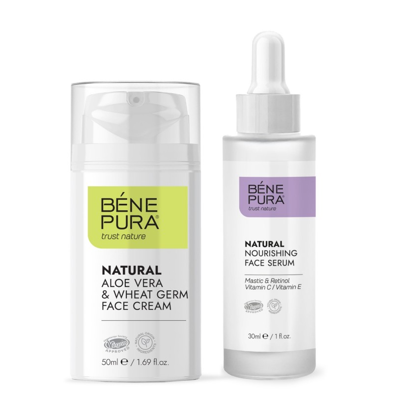 Natural face serum with Retinol and Natural Aloe vera face cream - GMC