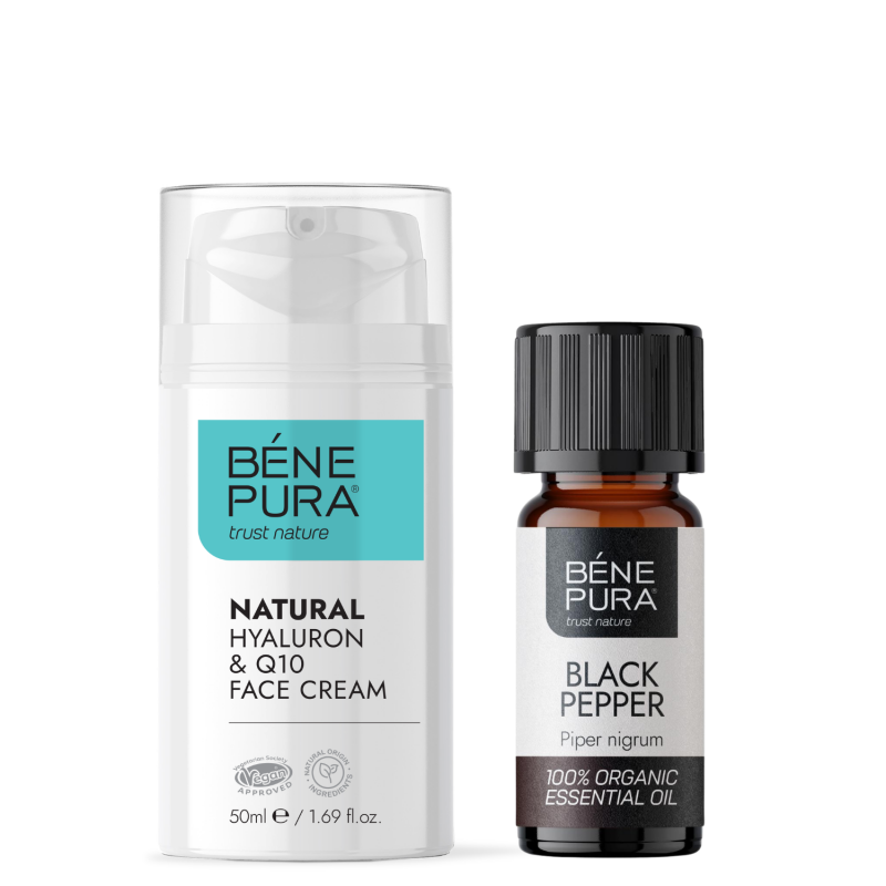 Natural face cream with Hyaluronic acid and Coenzyme Q10 and Bio Black Pepper Essential oil - Product Comparison