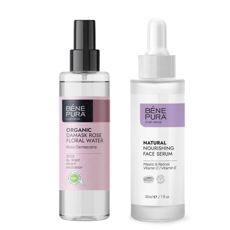 Natural face serum with Retinol and Bio Rosa Damascena Floral water - GMC
