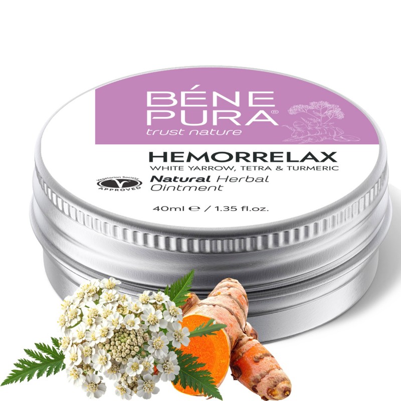 Hemorrelax ointment for Hemorrhoids with White yarrow, Tetra and Turmeric - 40ml - Product Comparison