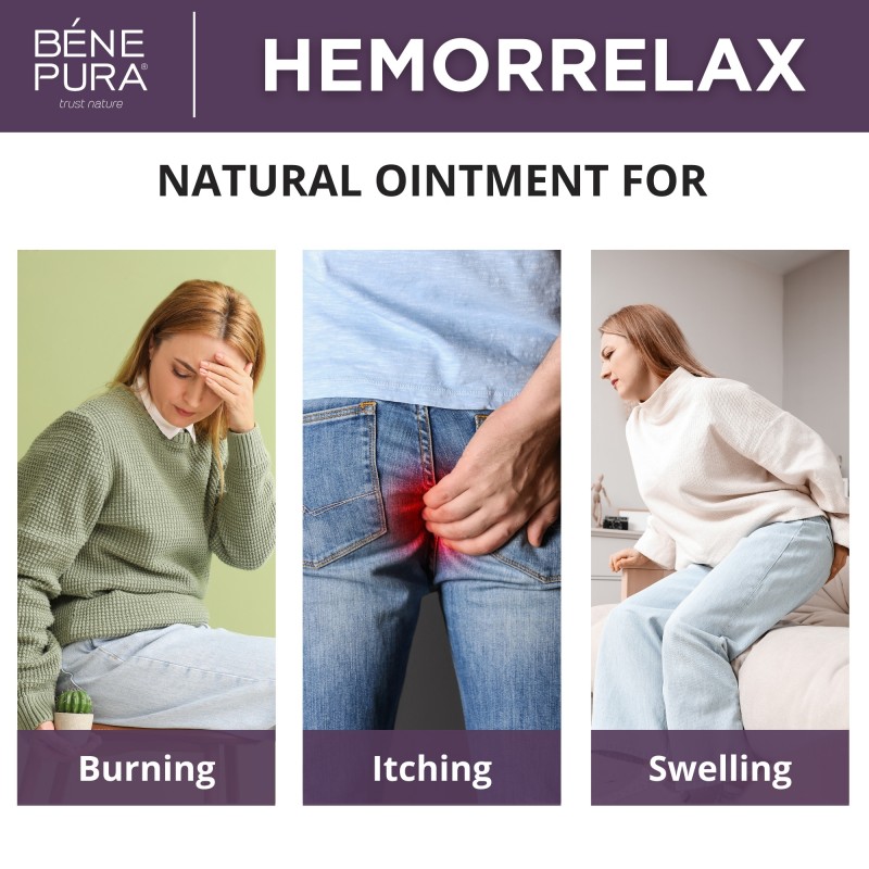 Hemorrelax ointment for Hemorrhoids with White yarrow, Tetra and Turmeric - 40ml