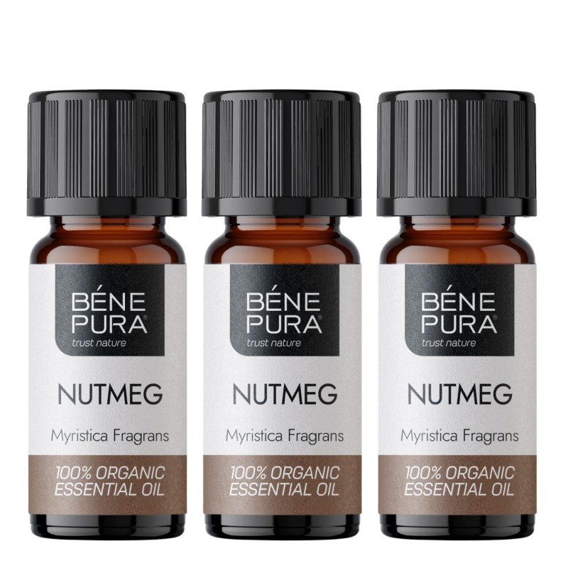 3x Bio Nutmeg Essential oil - 10ml