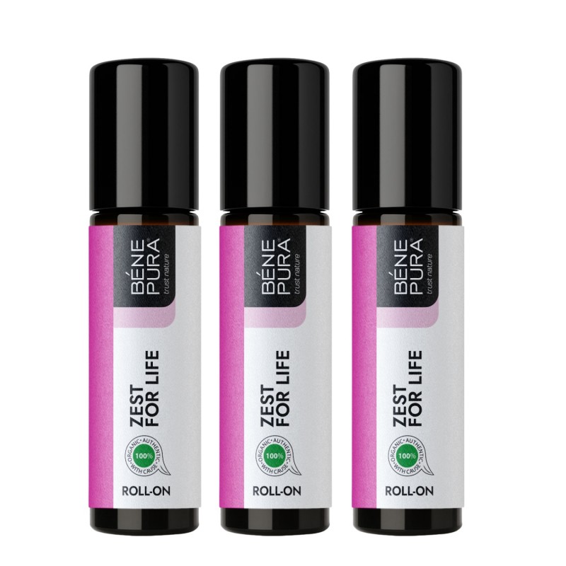3x Roll-on "Zest for Life" from Bio Essential oils - 10ml