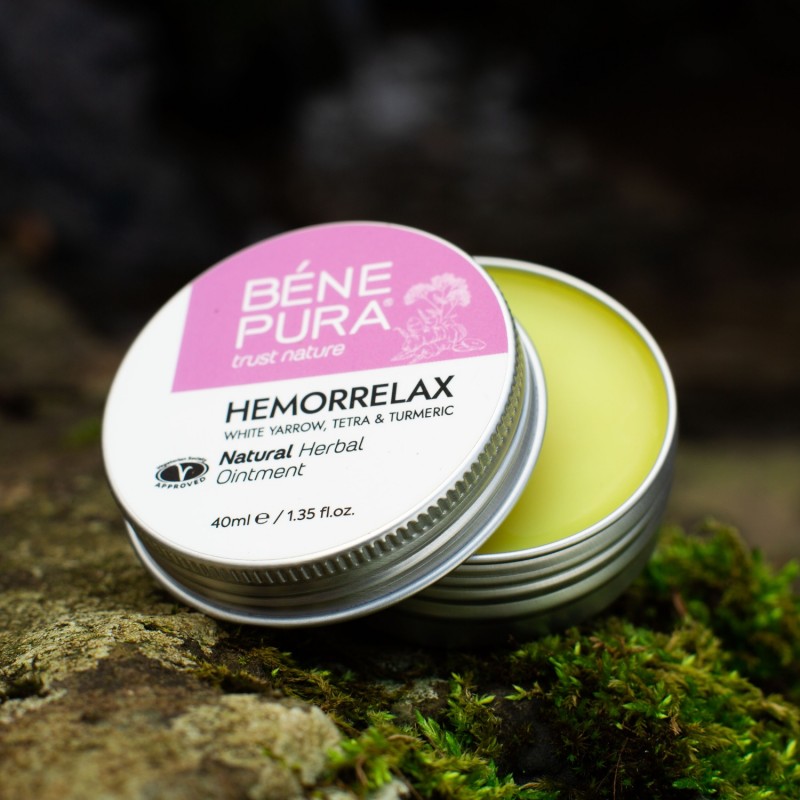 Hemorrelax ointment for Hemorrhoids with White yarrow, Tetra and Turmeric - 40ml - All products