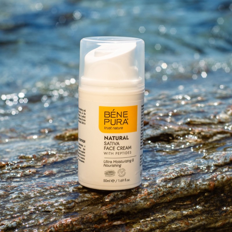Natural moisturizing face cream with Sativa - 50ml - All products