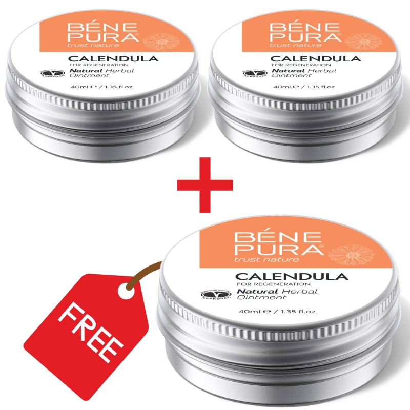 3x Ointment for Wounds, Burns and Scars with Calendula - 40ml - Ointments for wounds