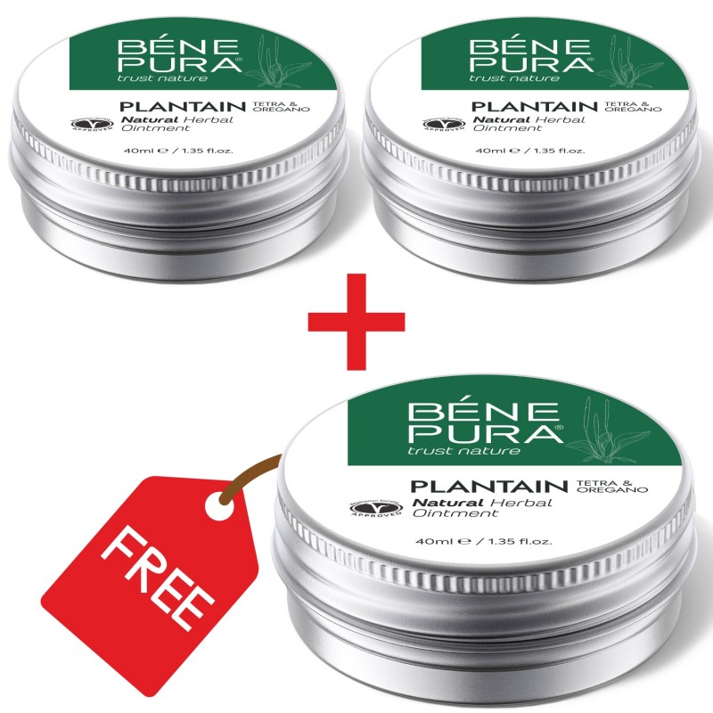 3x Ointment for Itching and Rashes with Plantain - 40ml - Ointments for cold sores