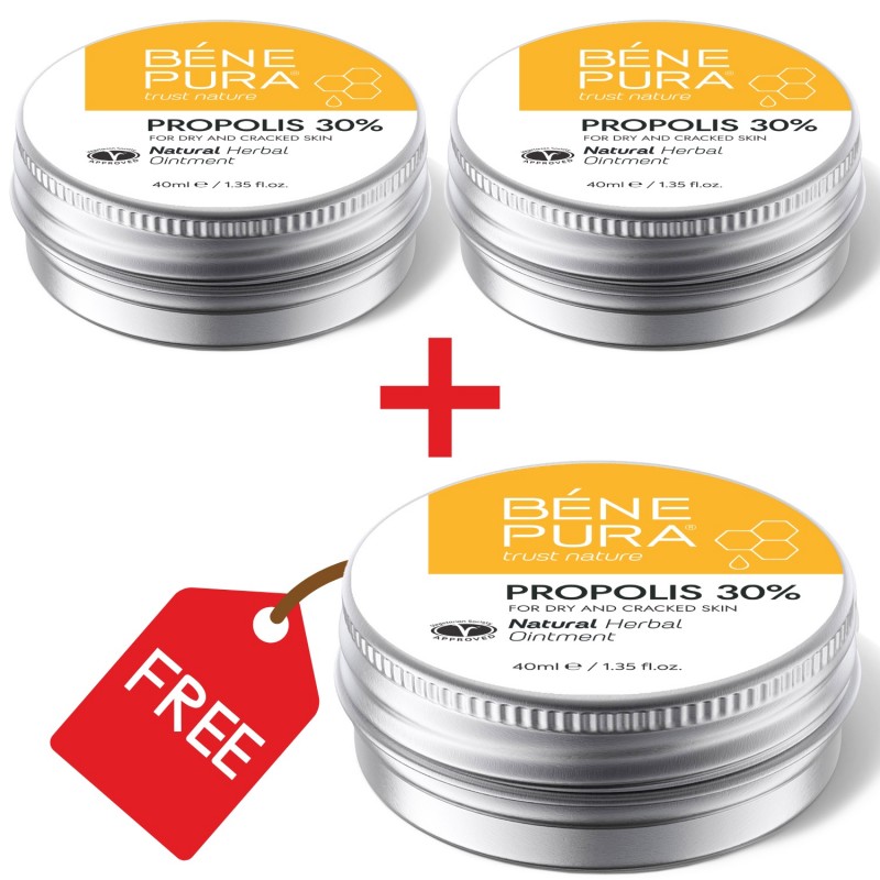 3x Propolis ointment for Dry skin with 30% Propolis - 40ml - Ointments for cold sores