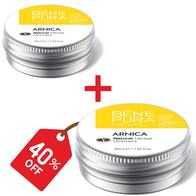 2x Arnica ointment for Bruises and Swelling - 40ml